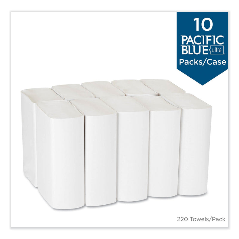 Georgia Pacific Pacific Blue Ultra Folded Paper Towels, 10.2 x 10.8, White, 220/Pack, 10 Packs/Carton Georgia Pacific Pacific Blue Ultra Folded Paper Towels, 10.2 x 10.8, White, 220/Pack, 10 Packs/Carton