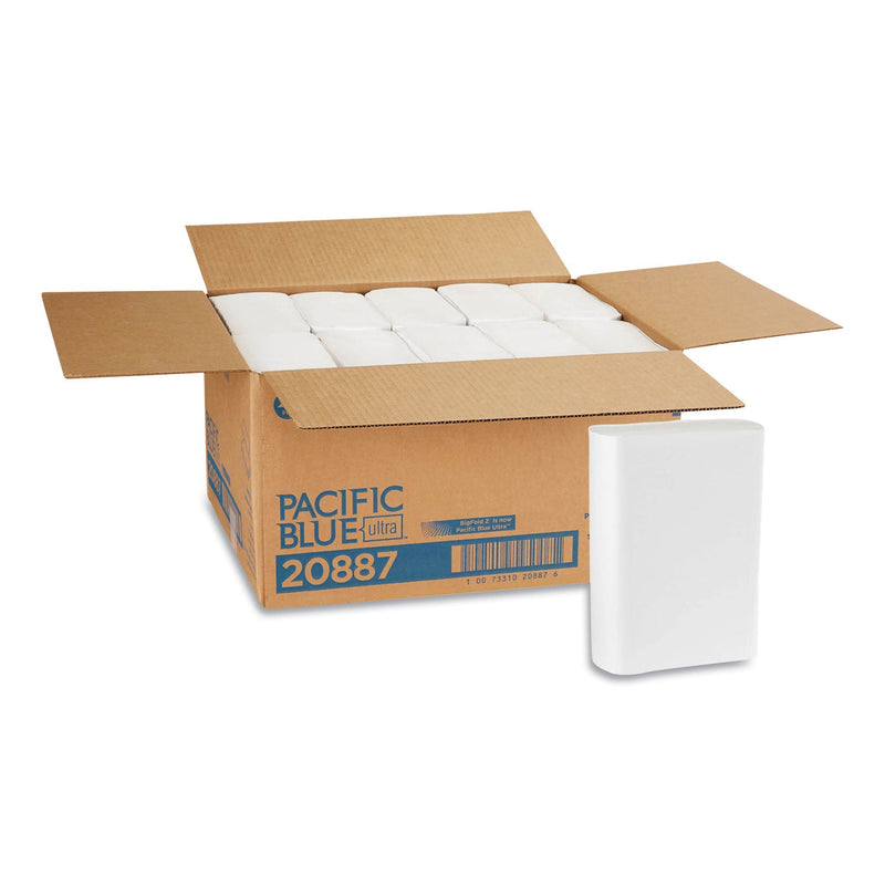 Georgia Pacific Pacific Blue Ultra Folded Paper Towels, 10.2 x 10.8, White, 220/Pack, 10 Packs/Carton Georgia Pacific Pacific Blue Ultra Folded Paper Towels, 10.2 x 10.8, White, 220/Pack, 10 Packs/Carton
