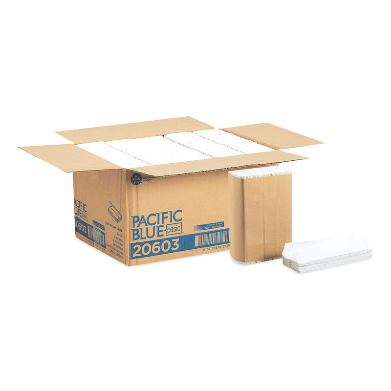 Georgia Pacific Pacific Blue Basic C-Fold Paper Towels, 10.1 x 13.2, White, 240/Pack, 10 Packs/Carton Georgia Pacific Pacific Blue Basic C-Fold Paper Towels, 10.1 x 13.2, White, 240/Pack, 10 Packs/Carton
