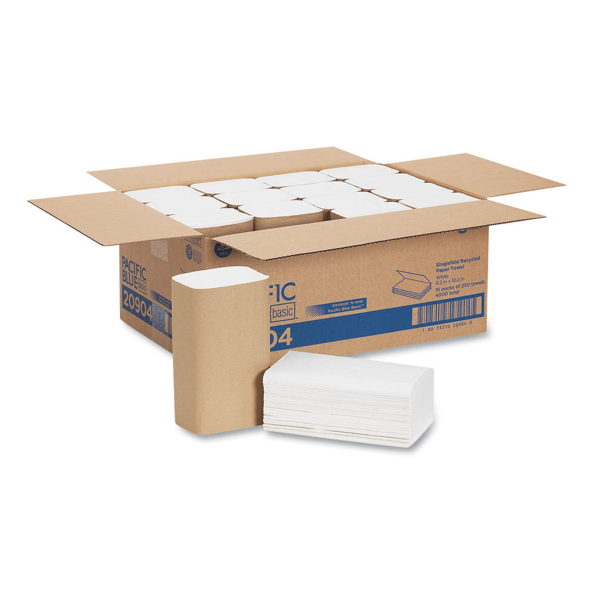 Georgia Pacific Pacific Blue Basic S-Fold Paper Towels, 10.25 x 9.25, White, 250/Pack, 16 Packs/Carton Georgia Pacific Pacific Blue Basic S-Fold Paper Towels, 10.25 x 9.25, White, 250/Pack, 16 Packs/Carton
