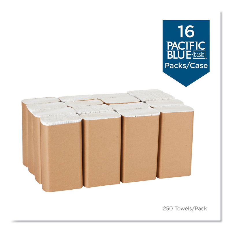 Georgia Pacific Pacific Blue Basic M-Fold Paper Towels, 9.2 x 9.4, White, 250/Pack, 16 Packs/Carton Georgia Pacific Pacific Blue Basic M-Fold Paper Towels, 9.2 x 9.4, White, 250/Pack, 16 Packs/Carton