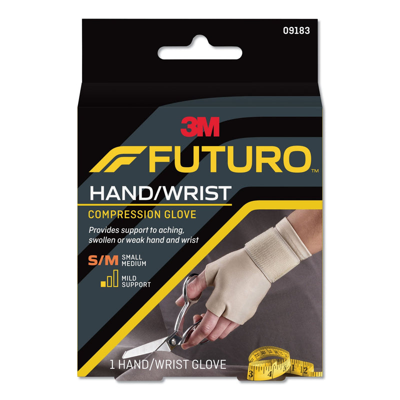 FUTURO Energizing Support Glove, Small/Medium, Fits Palm Size 6.5" - 8.0", Tan FUTURO Energizing Support Glove, Small/Medium, Fits Palm Size 6.5" - 8.0", Tan