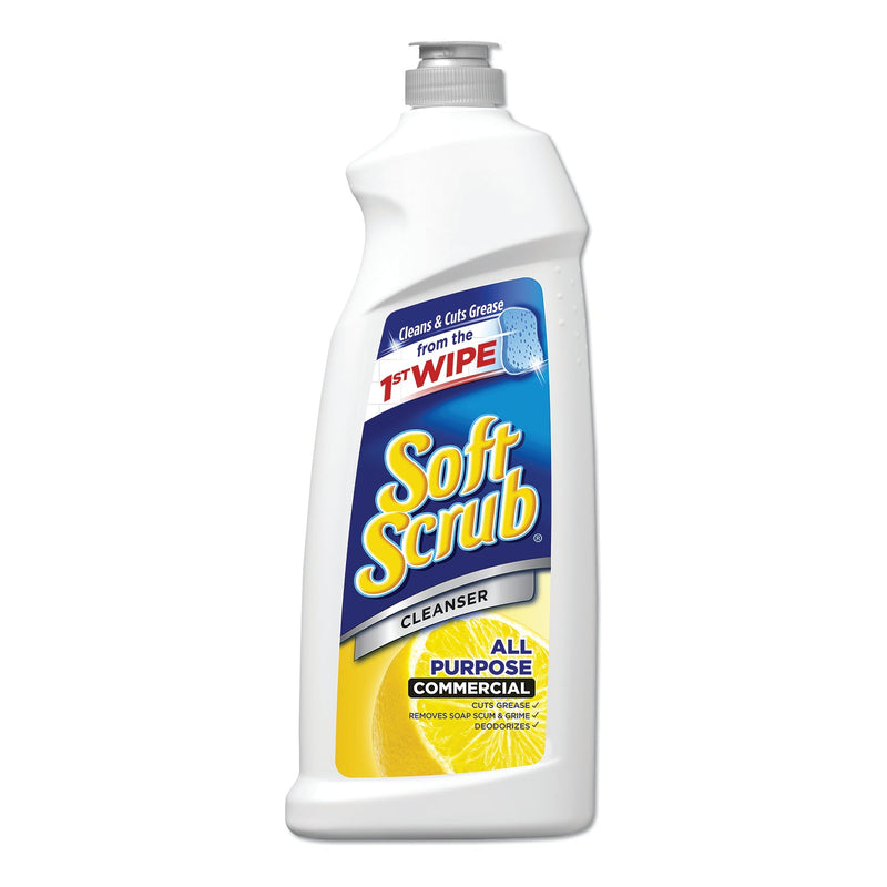 Soft Scrub All Purpose Cleanser, Lemon Scent 36 oz Bottle, 6/Carton Soft Scrub All Purpose Cleanser, Lemon Scent 36 oz Bottle, 6/Carton