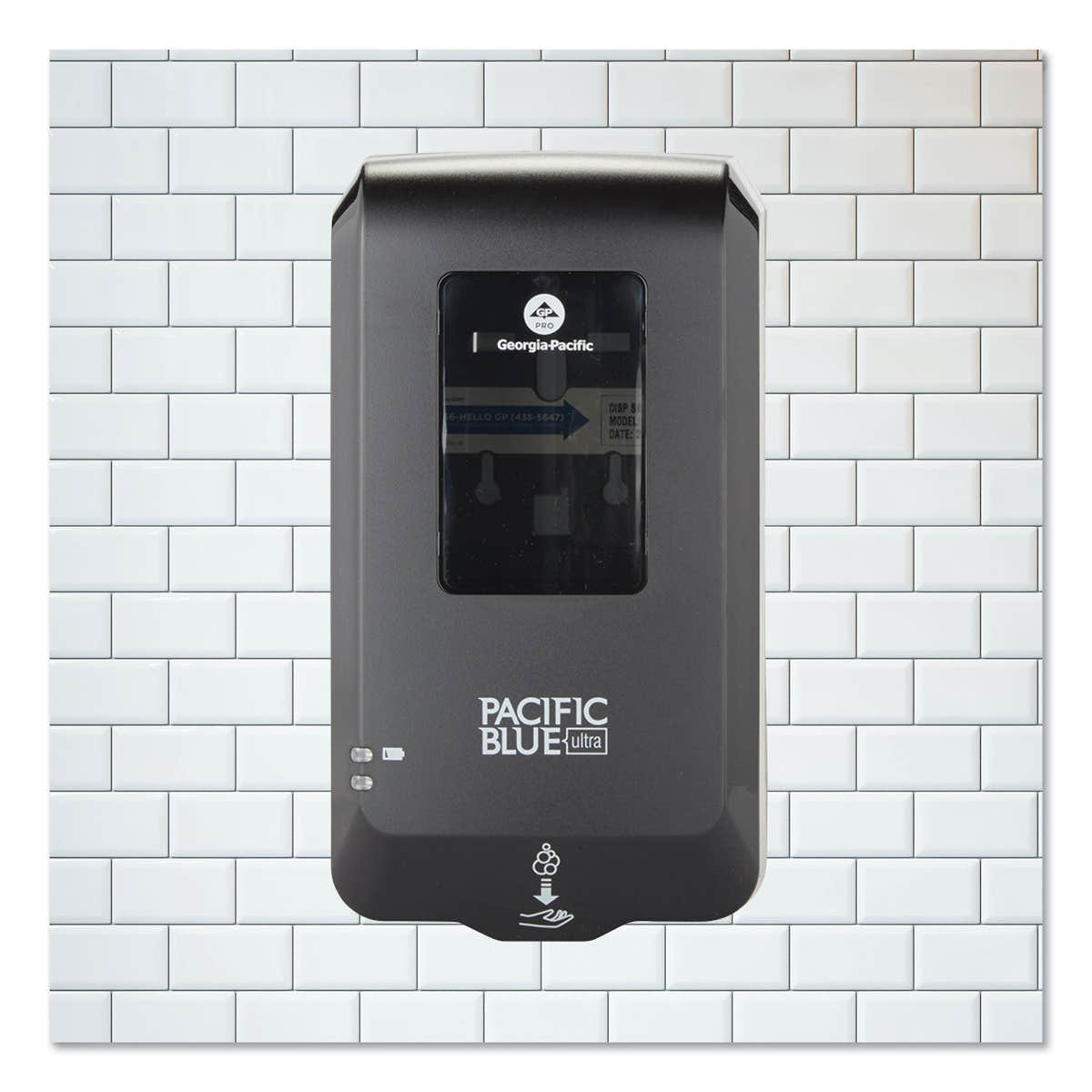Georgia Pacific Pacific Blue Ultra Automated Touchless Soap/Sanitizer Dispenser, 1,000 mL, 6.54 x 11.72 x 4, Black Georgia Pacific Pacific Blue Ultra Automated Touchless Soap/Sanitizer Dispenser, 1,000 mL, 6.54 x 11.72 x 4, Black