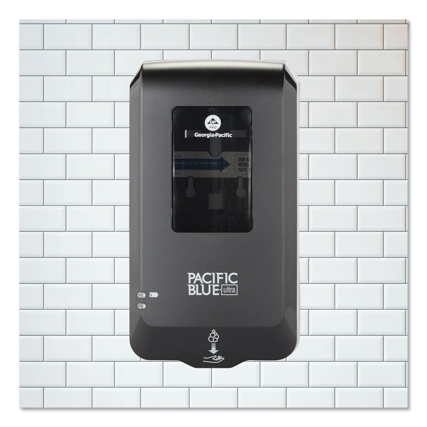 Georgia Pacific Pacific Blue Ultra Automated Touchless Soap/Sanitizer Dispenser, 1,000 mL, 6.54 x 11.72 x 4, Black Georgia Pacific Pacific Blue Ultra Automated Touchless Soap/Sanitizer Dispenser, 1,000 mL, 6.54 x 11.72 x 4, Black