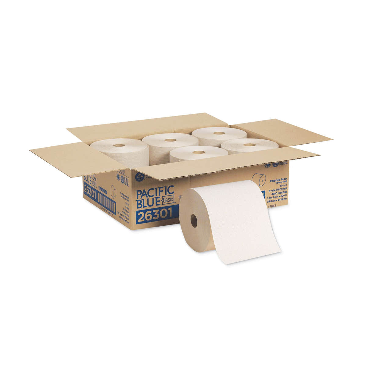 Georgia Pacific Pacific Blue Basic Nonperforated Paper Towels, 7.78 x 800 ft, Brown, 6 Rolls/Carton Georgia Pacific Pacific Blue Basic Nonperforated Paper Towels, 7.78 x 800 ft, Brown, 6 Rolls/Carton