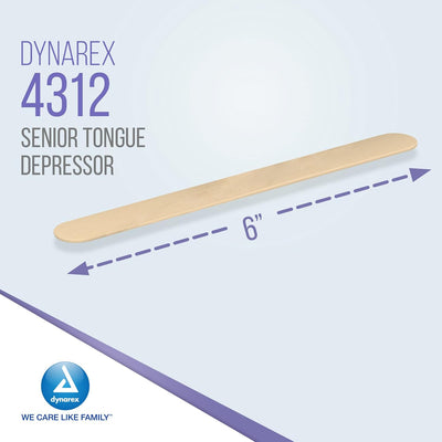 Dynarex Tongue Depressors Wood - Non-Sterile, 500ea/bx, 10bxs/cs (5000 Count) Dynarex Tongue Depressors Wood - Non-Sterile, 500ea/bx, 10bxs/cs (5000 Count)
