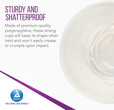 Dynarex Clear Plastic Cups - 100ea/bx, 25bxs/cs (2500 Count) Dynarex Clear Plastic Cups - 100ea/bx, 25bxs/cs (2500 Count)