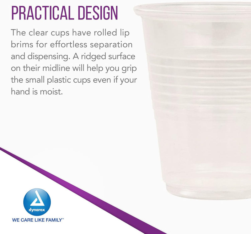 Dynarex Clear Plastic Cups - 100ea/bx, 25bxs/cs (2500 Count) Dynarex Clear Plastic Cups - 100ea/bx, 25bxs/cs (2500 Count)