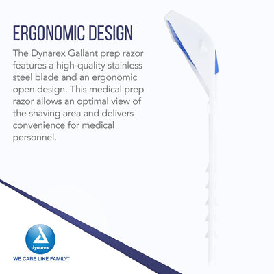 Dynarex Gallant Disposable Prep Razors - 50ea/bx, 5bxs/cs (250 Count) Dynarex Gallant Disposable Prep Razors - 50ea/bx, 5bxs/cs (250 Count)