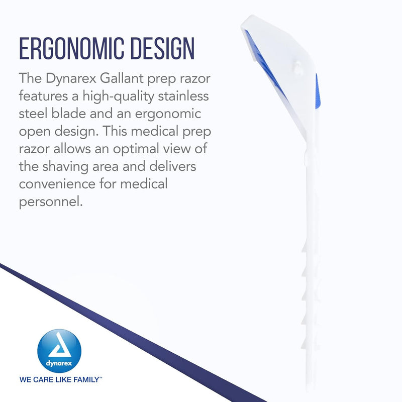 Dynarex Gallant Disposable Prep Razors - 50ea/bx, 5bxs/cs (250 Count) Dynarex Gallant Disposable Prep Razors - 50ea/bx, 5bxs/cs (250 Count)