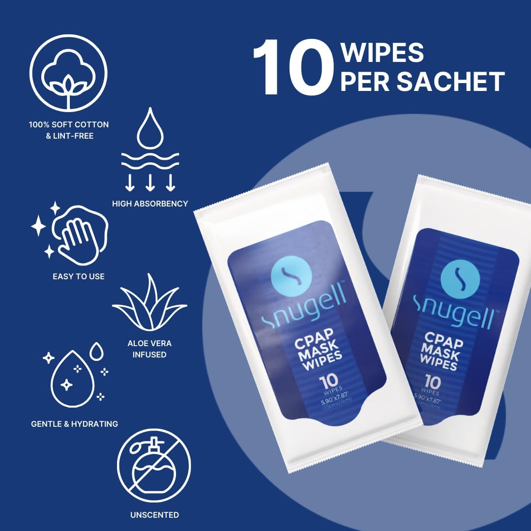 CPAP Travel Pack Mask Wipes - Unscented (12 Pack, 10 sheets/pack) CPAP Travel Pack Mask Wipes - Unscented (12 Pack, 10 sheets/pack)