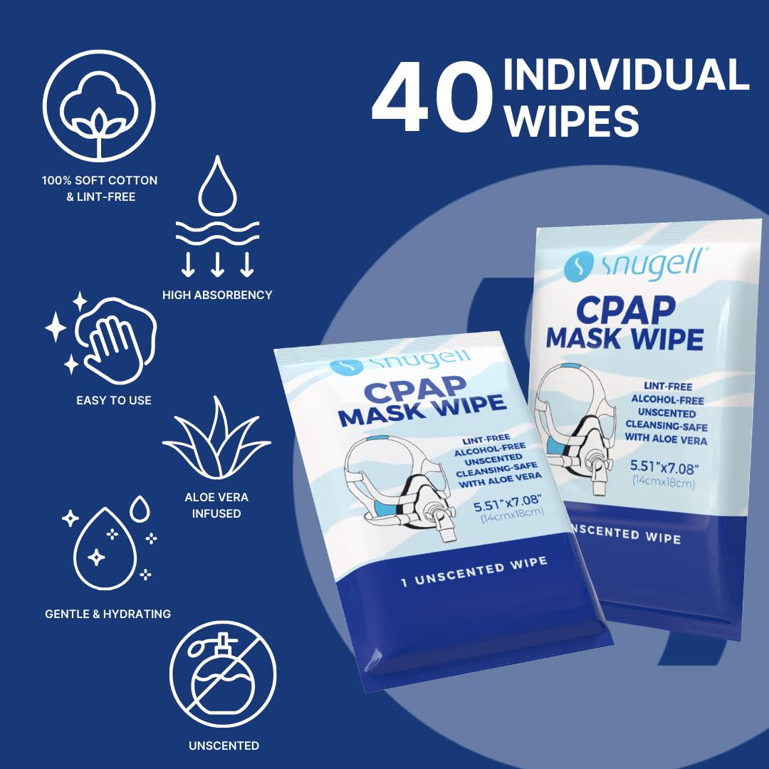 Individual CPAP Wipes - Unscented (40 Count) Individual CPAP Wipes - Unscented (40 Count)