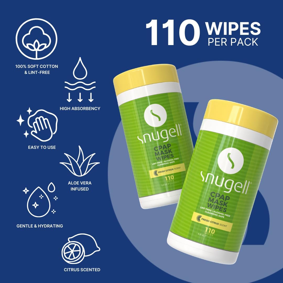 CPAP Mask Wipes - Citrus Scent (1-Canister,110 Count) CPAP Mask Wipes - Citrus Scent (1-Canister,110 Count)