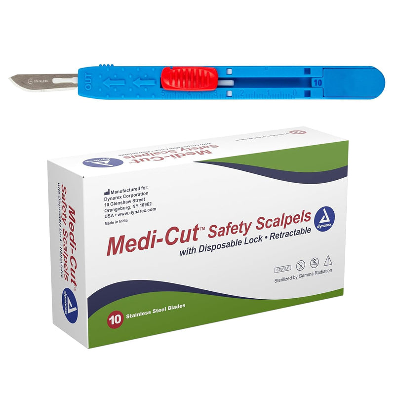 Dynarex Medi-Cut Safety Scalpels (10 Count) Dynarex Medi-Cut Safety Scalpels (10 Count)