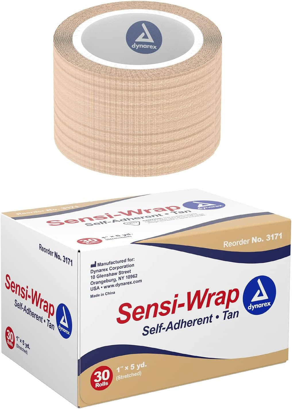 Dynarex Sensi Wrap, Self-Adherent, Tan Dynarex Sensi Wrap, Self-Adherent, Tan