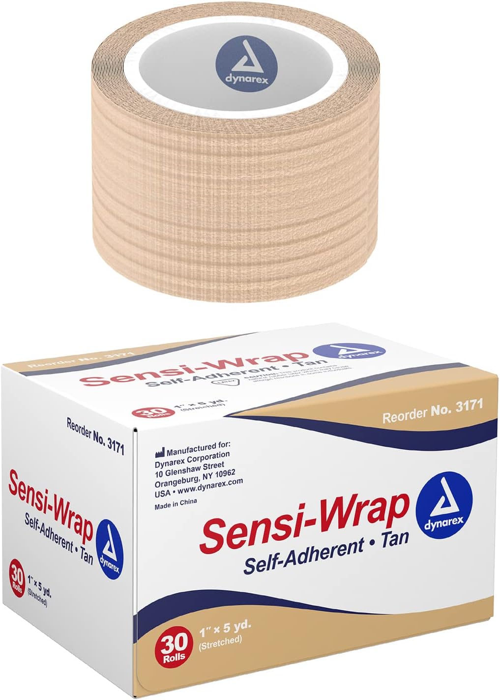 Dynarex Sensi Wrap, Self-Adherent, Tan Dynarex Sensi Wrap, Self-Adherent, Tan