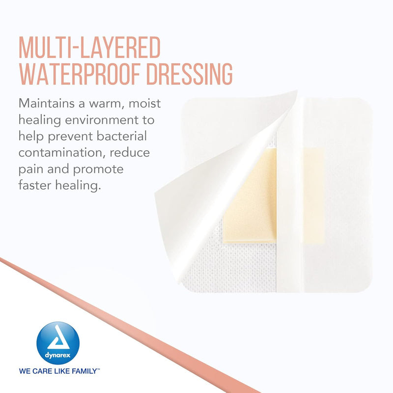 Dynarex DynaFoam - Waterproof Bordered Foam 10ea/bx, 12bxs/cs (1200 Count) Dynarex DynaFoam - Waterproof Bordered Foam 10ea/bx, 12bxs/cs (1200 Count)