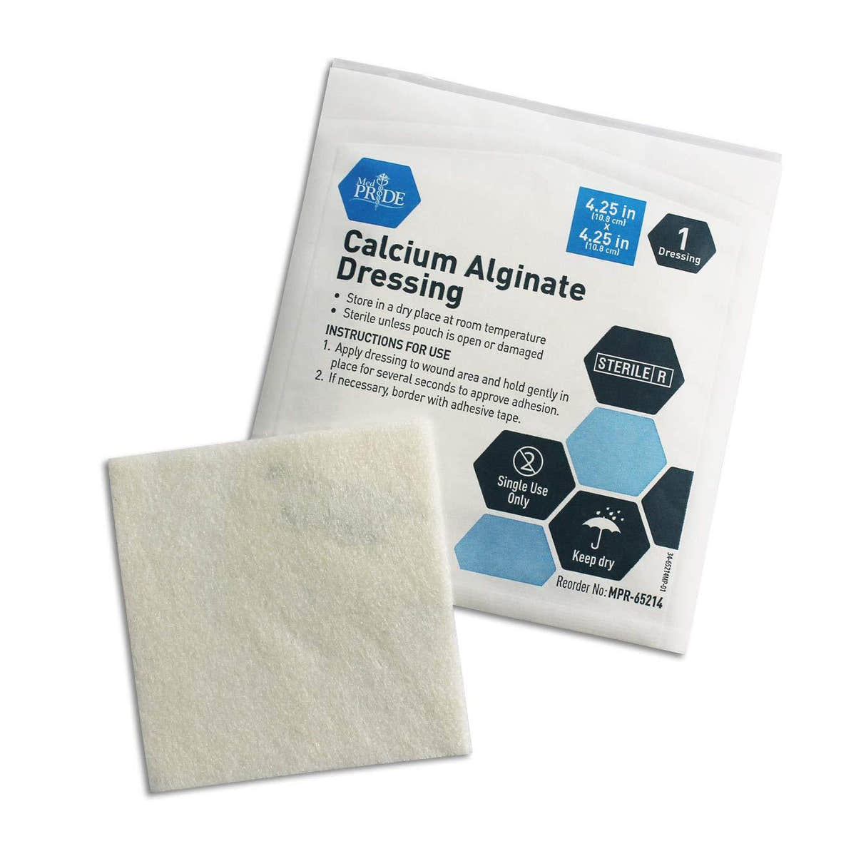 MedPride Calcium Alginate Dressing 4.25"x4,25” Wound Dressing Pads, 10/Box, Case of 12 (120 Count) MedPride Calcium Alginate Dressing 4.25"x4,25” Wound Dressing Pads, 10/Box, Case of 12 (120 Count)