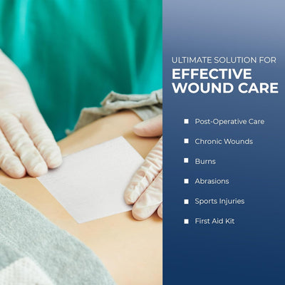 MedPride Sterile Non-Adherent Pads 3"x 8"| Non-Adhesive Wound Dressing | Highly Absorbent & Non-Stick 50/box, Case of 12 (600 Count) MedPride Sterile Non-Adherent Pads 3"x 8"| Non-Adhesive Wound Dressing | Highly Absorbent & Non-Stick 50/box, Case of 12 (600 Count)