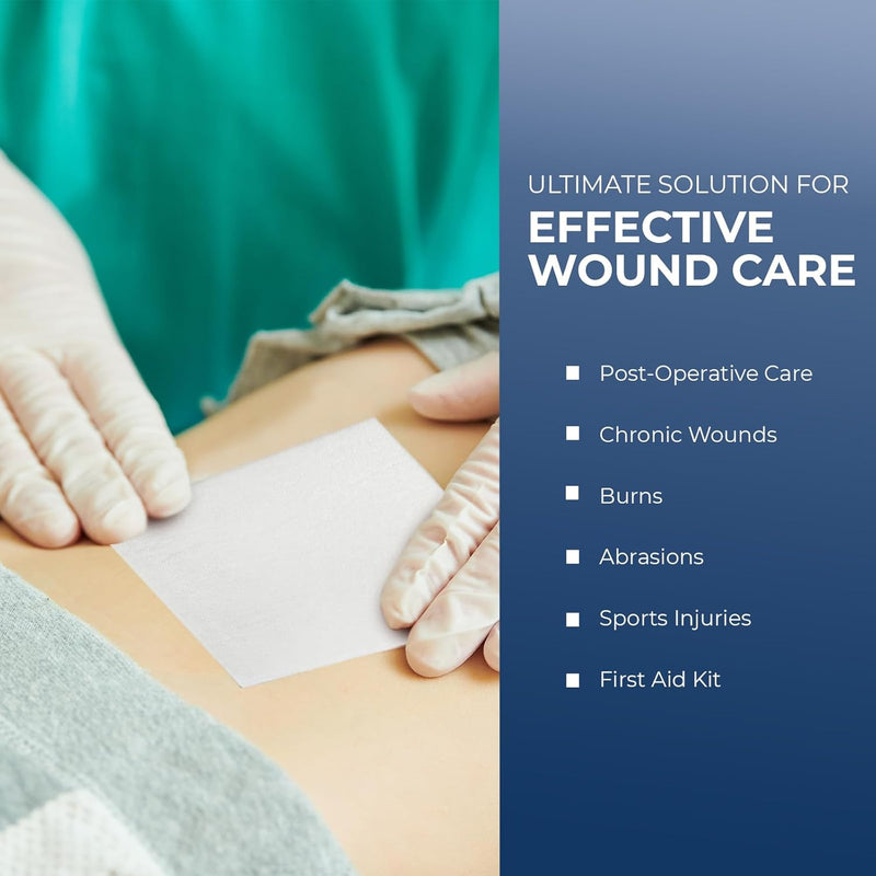 MedPride Sterile Non-Adherent Pads 3"x 8"| Non-Adhesive Wound Dressing | Highly Absorbent & Non-Stick 50/box, Case of 12 (600 Count) MedPride Sterile Non-Adherent Pads 3"x 8"| Non-Adhesive Wound Dressing | Highly Absorbent & Non-Stick 50/box, Case of 12 (600 Count)