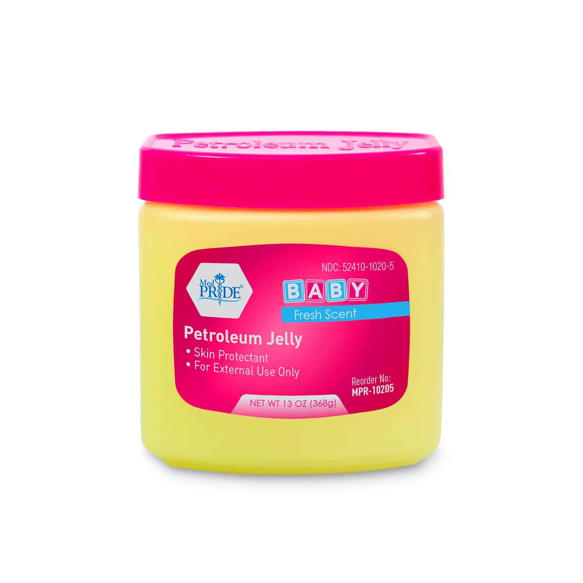 MedPride Petroleum Jelly With Fresh Baby Scent - Baby Pink, 13 oz - 24/cs. (24 Count) MedPride Petroleum Jelly With Fresh Baby Scent - Baby Pink, 13 oz - 24/cs. (24 Count)