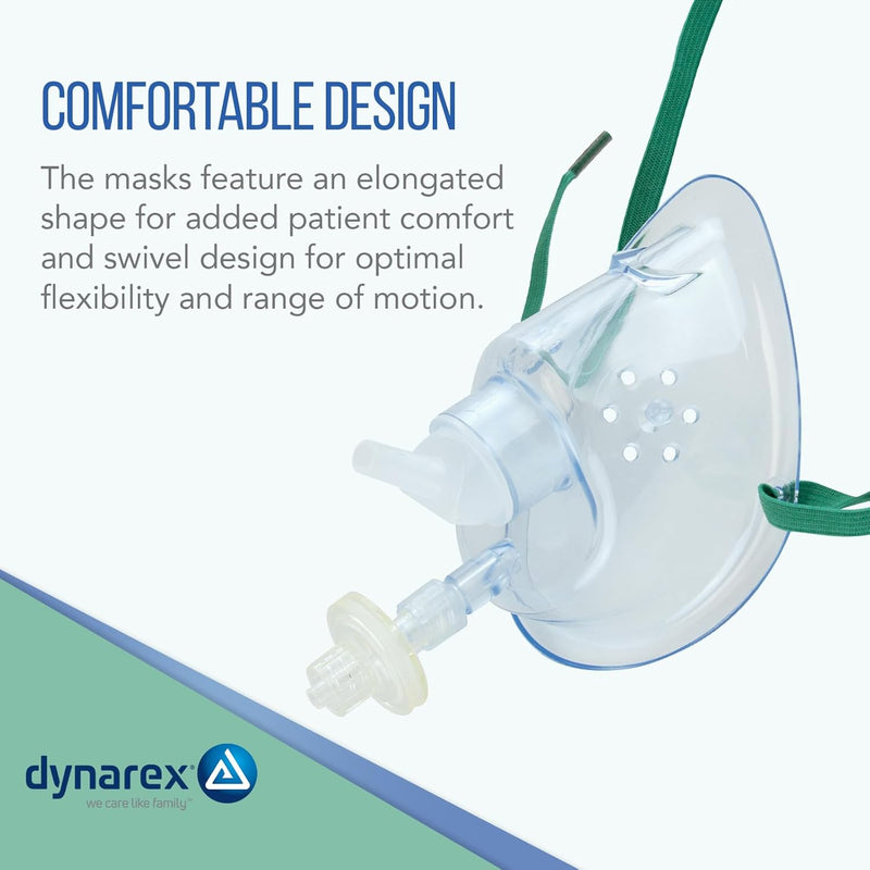 Dynarex EtCO2 Elongated Mask w/ CO2 sampling line w/ 7', 2.1 m - (25 Count) Dynarex EtCO2 Elongated Mask w/ CO2 sampling line w/ 7', 2.1 m - (25 Count)