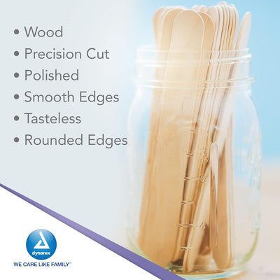 Dynarex Tongue Depressors Wood - Sterile, 100ea/bx, 10bxs/cs (1000 Count) Dynarex Tongue Depressors Wood - Sterile, 100ea/bx, 10bxs/cs (1000 Count)