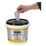 GOJO Scrubbing Towels, Hand Cleaning, Orange Scent, White/Yellow, 170/Bucket, 2 Buckets/Carton GOJO Scrubbing Towels, Hand Cleaning, Orange Scent, White/Yellow, 170/Bucket, 2 Buckets/Carton