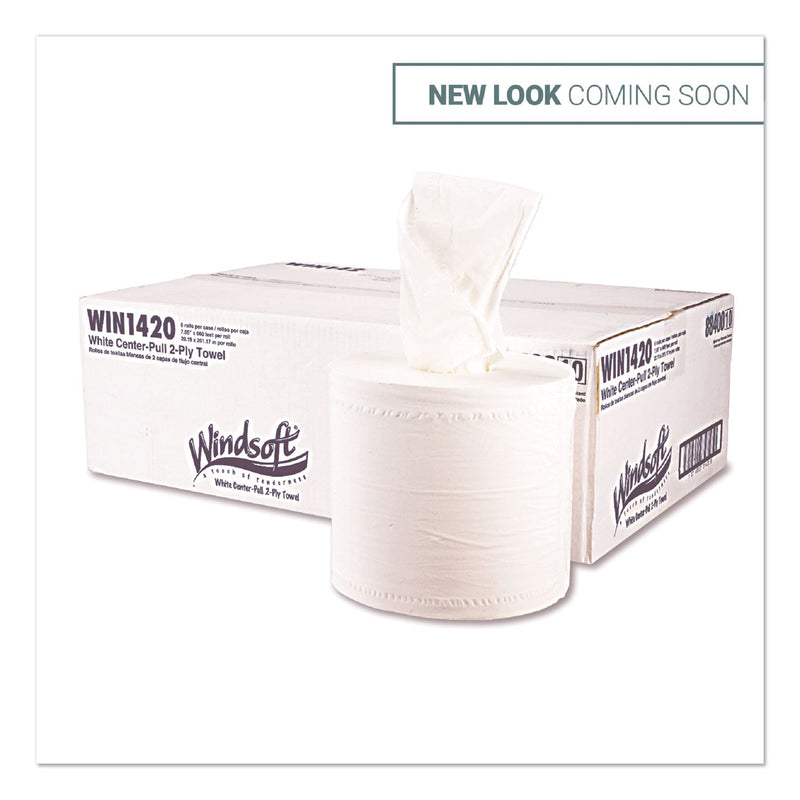 Windsoft Center-Flow Perforated Paper Towel Roll, 7.3 x 15, White, 6 Rolls/Carton Windsoft Center-Flow Perforated Paper Towel Roll, 7.3 x 15, White, 6 Rolls/Carton