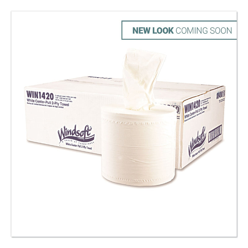 Windsoft Center-Flow Perforated Paper Towel Roll, 7.3 x 15, White, 6 Rolls/Carton Windsoft Center-Flow Perforated Paper Towel Roll, 7.3 x 15, White, 6 Rolls/Carton