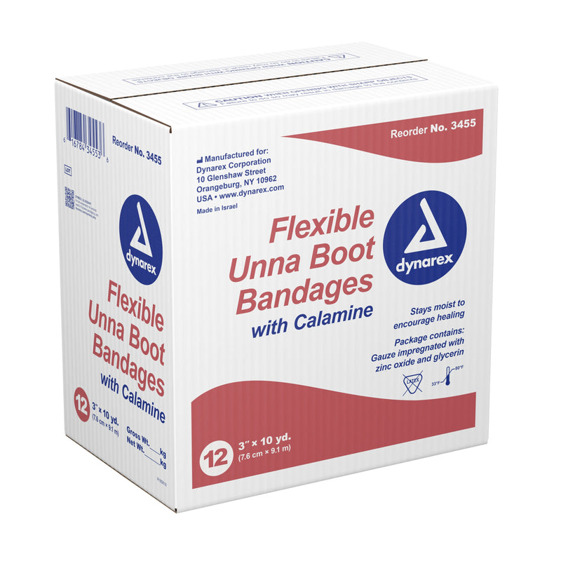 Dynarex Unna Boot Bandages w/ Calamine - 12ea/cs (12 Count) Dynarex Unna Boot Bandages w/ Calamine - 12ea/cs (12 Count)