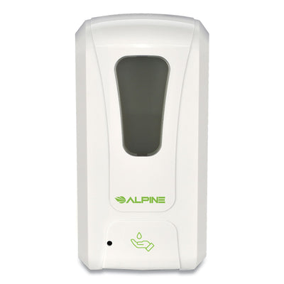 Alpine Automatic Hands-Free Liquid Hand Sanitizer/Soap Dispenser, 1,200 mL, 6 x 4.48 x 11.1, White Alpine Automatic Hands-Free Liquid Hand Sanitizer/Soap Dispenser, 1,200 mL, 6 x 4.48 x 11.1, White