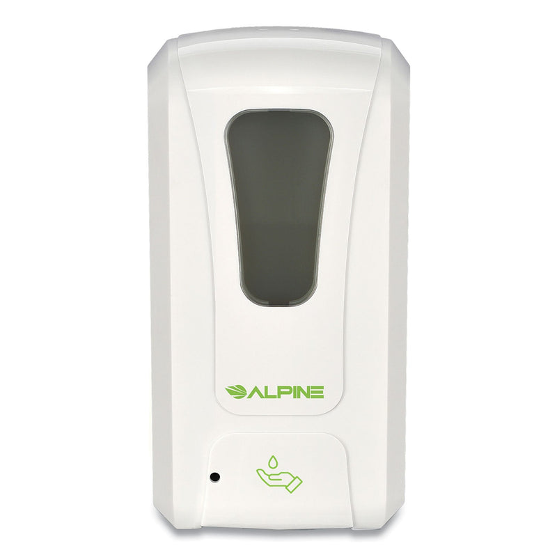 Alpine Automatic Hands-Free Liquid Hand Sanitizer/Soap Dispenser, 1,200 mL, 6 x 4.48 x 11.1, White Alpine Automatic Hands-Free Liquid Hand Sanitizer/Soap Dispenser, 1,200 mL, 6 x 4.48 x 11.1, White