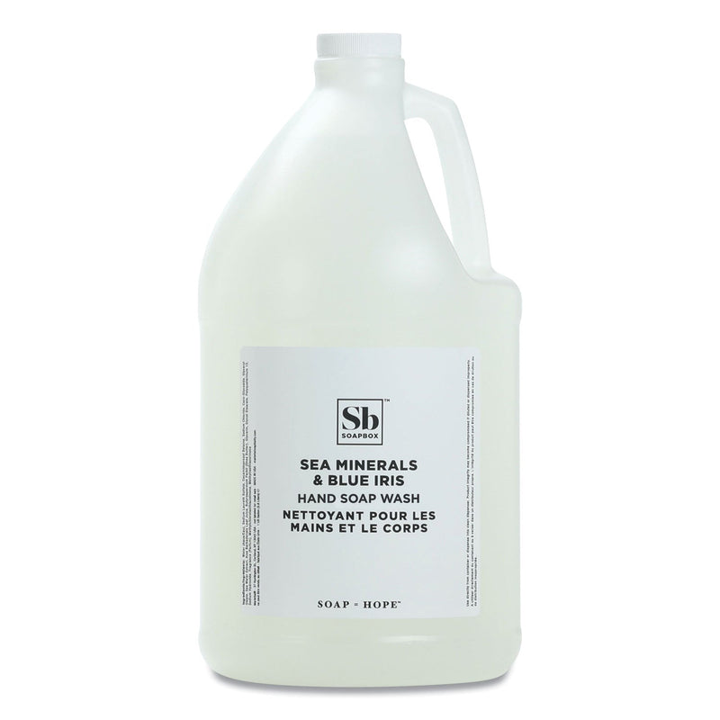 Soapbox Hand Soap, Sea Minerals and Blue Iris, 1 gal Bottle Soapbox Hand Soap, Sea Minerals and Blue Iris, 1 gal Bottle