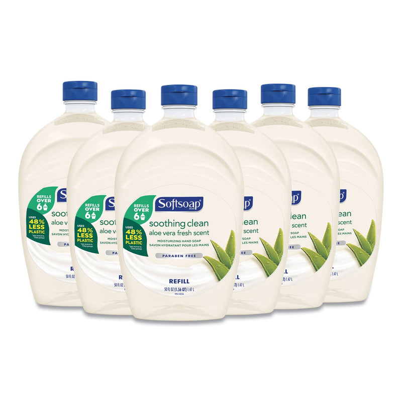 Softsoap Moisturizing Hand Soap Refill with Aloe, Fresh, 50 oz, 6/Carton Softsoap Moisturizing Hand Soap Refill with Aloe, Fresh, 50 oz, 6/Carton