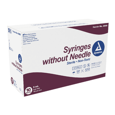 Dynarex Syringe without Needle - Non Toxic - Luer Lock Dynarex Syringe without Needle - Non Toxic - Luer Lock