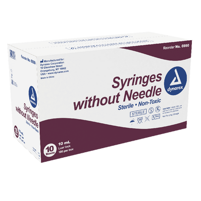 Dynarex Syringe without Needle - Non Toxic - Luer Lock Dynarex Syringe without Needle - Non Toxic - Luer Lock