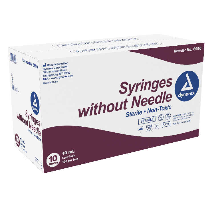 Dynarex Syringe without Needle - Non Toxic - Luer Lock Dynarex Syringe without Needle - Non Toxic - Luer Lock