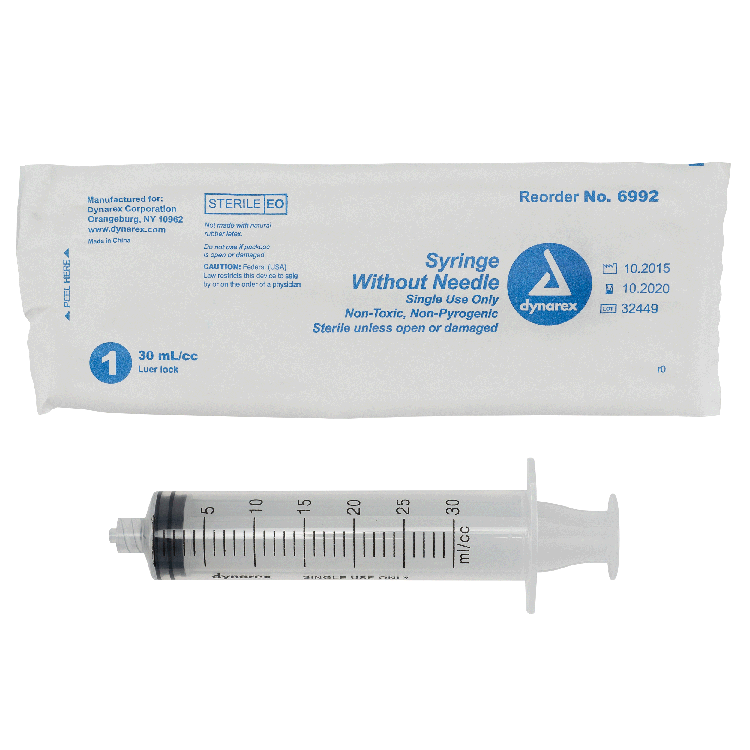 Dynarex Syringe without Needle - Non Toxic - Luer Lock Dynarex Syringe without Needle - Non Toxic - Luer Lock