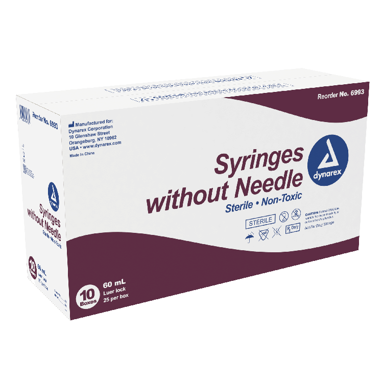 Dynarex Syringe without Needle - Non Toxic - Luer Lock Dynarex Syringe without Needle - Non Toxic - Luer Lock