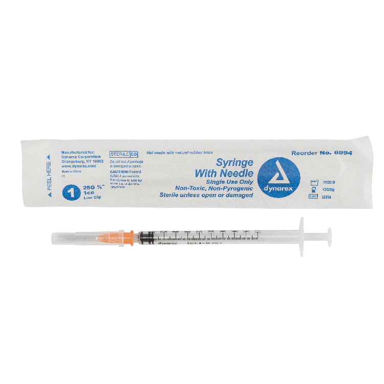 Dynarex Syringes With Needle - 1cc (800 Count) Dynarex Syringes With Needle - 1cc (800 Count)