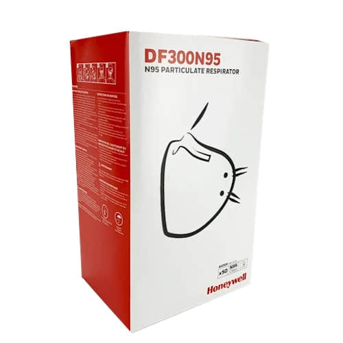 Honeywell DF300 Flatfold Disposable Particulate Respirator N95 Face Mask, Regular Size Honeywell DF300 Flatfold Disposable Particulate Respirator N95 Face Mask, Regular Size