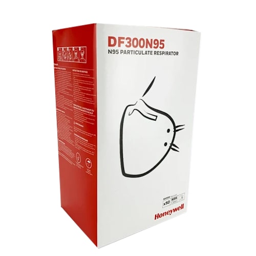 Honeywell DF300 Flatfold Disposable Particulate Respirator N95 Face Mask, Regular Size Honeywell DF300 Flatfold Disposable Particulate Respirator N95 Face Mask, Regular Size