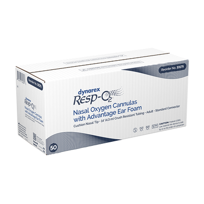 Dynarex Resp-O2 Nasal Oxygen Cannula, Cushion Tip w/Advantage Ear Foam (50 Count) Dynarex Resp-O2 Nasal Oxygen Cannula, Cushion Tip w/Advantage Ear Foam (50 Count)