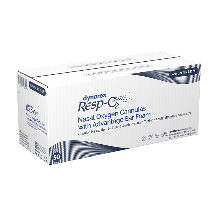 Dynarex Resp-O2 Nasal Oxygen Cannula, Cushion Tip w/Advantage Ear Foam (50 Count) Dynarex Resp-O2 Nasal Oxygen Cannula, Cushion Tip w/Advantage Ear Foam (50 Count)