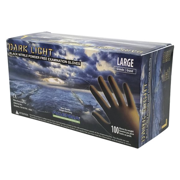 Dark Light Black Nitrile Gloves - Exam Grade, Powder Free (9 Mil), 1,000 Gloves - BOGO 20% OFF Dark Light Black Nitrile Gloves - Exam Grade, Powder Free (9 Mil), 1,000 Gloves - BOGO 20% OFF