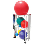 MJM International 7012 Ball rack and weight bar mobile combo cart MJM International 7012 Ball rack and weight bar mobile combo cart