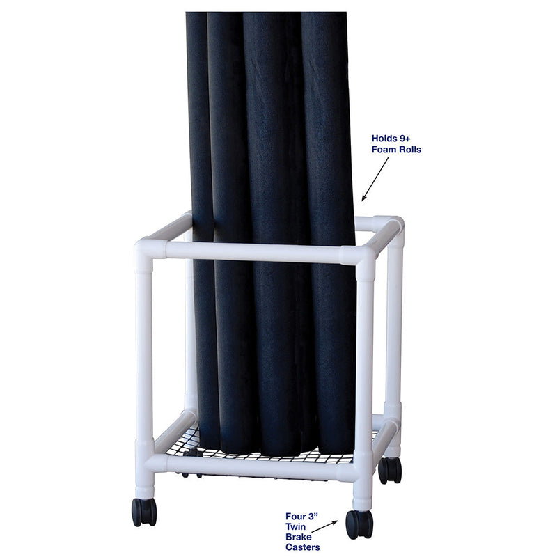 MJM International 7030 Foam roll storage cart, holds 9 + rolls MJM International 7030 Foam roll storage cart, holds 9 + rolls