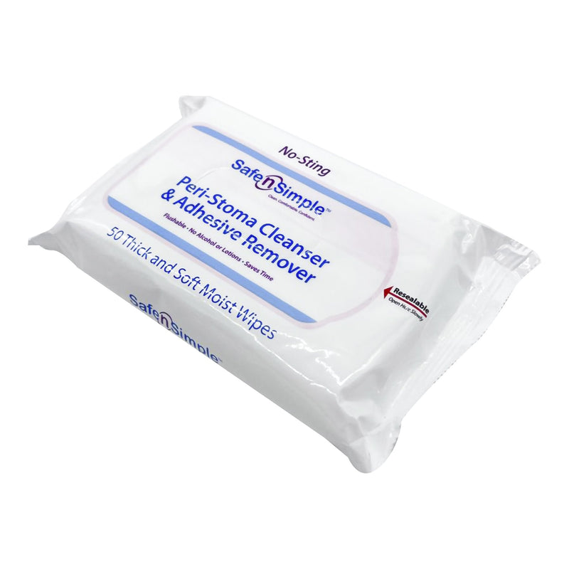 Safe N Simple Peri-Stoma Cleanser and Adhesive Remover Wipes (12 Count) Safe N Simple Peri-Stoma Cleanser and Adhesive Remover Wipes (12 Count)